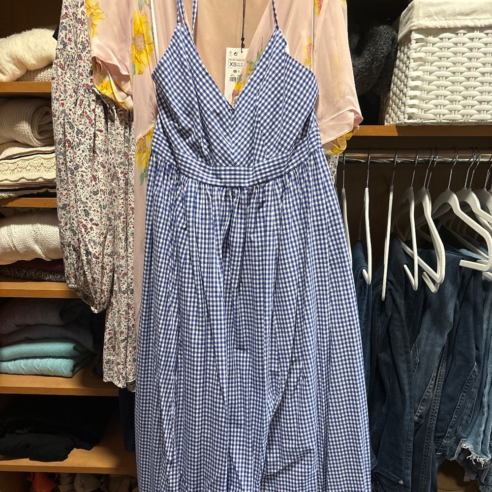 J Crew Gingham Maxi